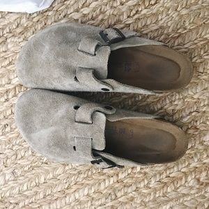 Birkenstock suede leather clog